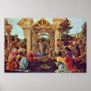 Poster Adoração dos Magi (Washington) por Botticelli