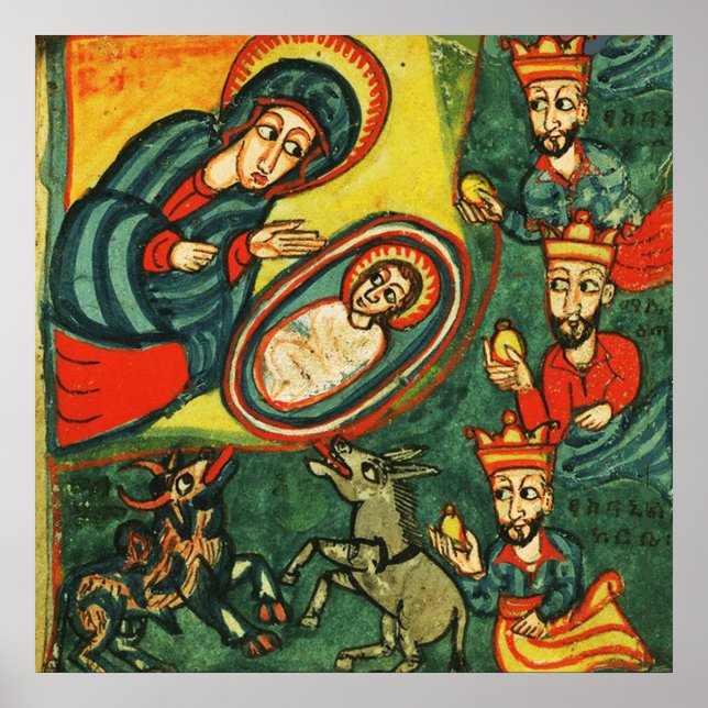 Poster ADORAÇÃO DOS MAGOS, NATIVIDADE PRIMITIVA Natal (Frente)