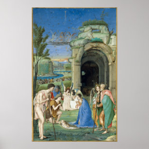 Pôster Adoração dos pastores, cerca de 1500