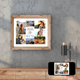 Poster Adorando a vida com você 7 Fotografias Collage | B