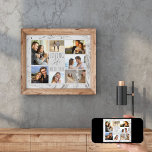 Poster Adorando a vida com você 7 Fotografias Collage - C<br><div class="desc">Colagem de fotos moderna que você pode personalizar com 7 de suas fotos favoritas. O modelo está pronto para que você adicione suas fotos, trabalhando no sentido dos ponteiros do relógio a partir de cima à esquerda. Suas fotos estão posicionadas contra uma mármore de na moda de aquarela em cinza...</div>