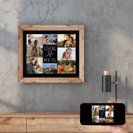 Poster Adorando a vida com você 7 Fotografias Collage | P