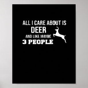 Poster Adorável Amante de Cervos Estilo Minimalista Retrô