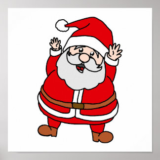 Poster Adorável Chubby Santa Claus