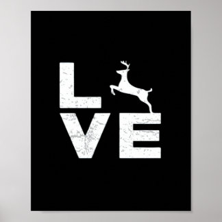 Poster Adorável Design Estético Tendência Amante de Veado
