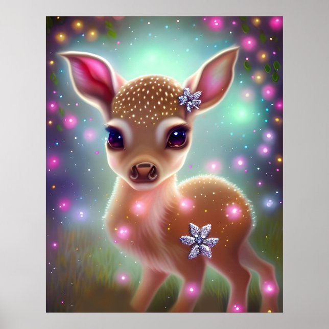 Poster Adorável Fawn Natal (Frente)
