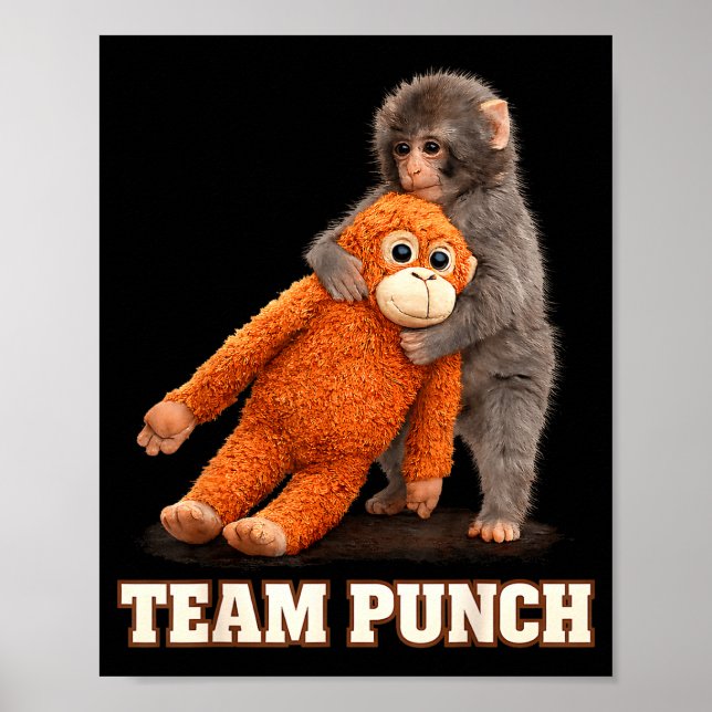 Poster Adorável soco de macaco gráfico de bebê time soco  (Frente)
