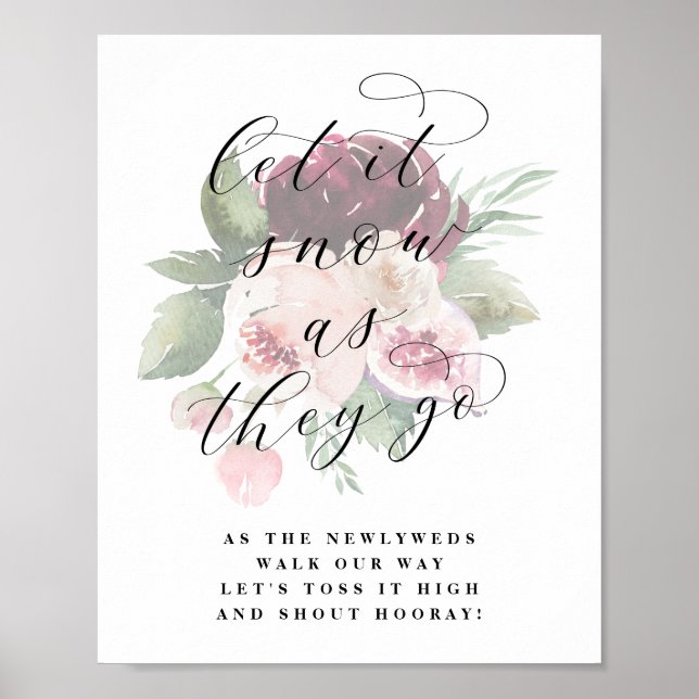 Poster Adore Deixar Neve Recém - Enviar Sinal de Casament (Frente)