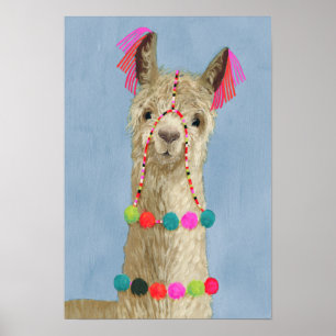 Poster Adorned Llama - Beige