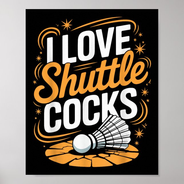 Poster Adoro Badminton dos Shuttles (Frente)