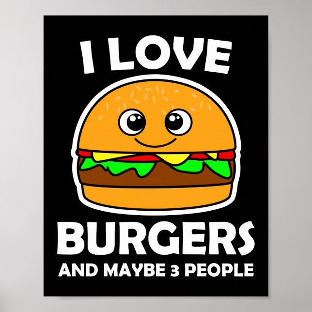 Poster Adoro Burgers E Talvez 3 Pessoas (Frente)