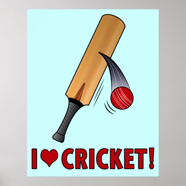 Poster Adoro Cricket Bat and Ball (Frente)