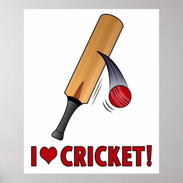 Poster Adoro Cricket Bat and Ball (Frente)