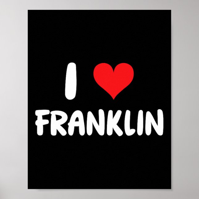 Poster Adoro Franklin - Coração (Frente)