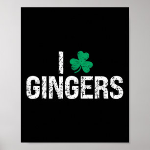 Poster Adoro Gingers De Rua De Vestuário De Shamrock Redh