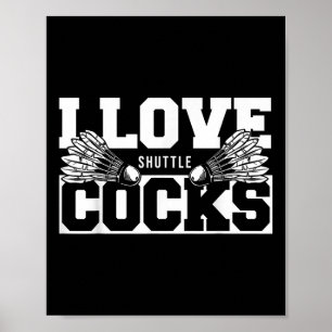 Poster Adoro Jogador De Badminton De Birdie Shuttles