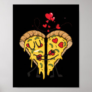 Poster Adoro Pizza Divertida Rápida Comida