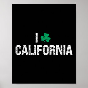 Poster Adoro Rua de Véu de Shamrock da Califórnia.