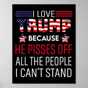 Poster Adoro Trump Porque Ele Irrita As Pessoas Que Eu Po