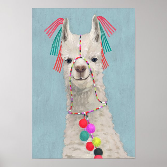 Poster Adorted Llama - Branco (Frente)