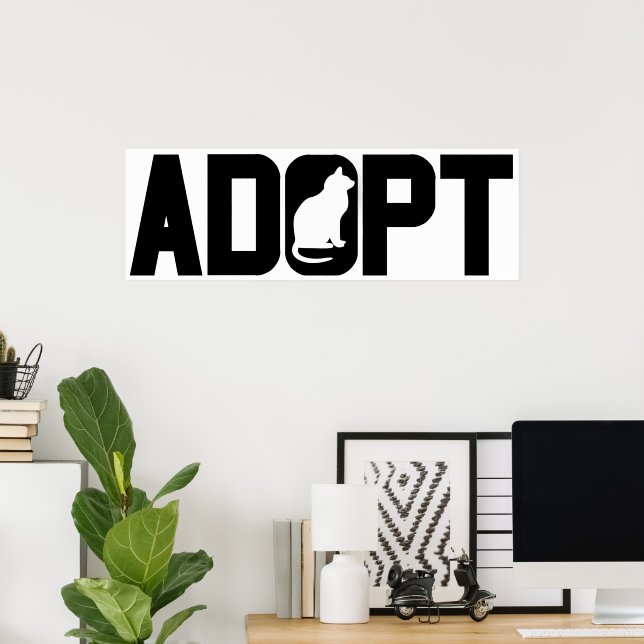 Poster Adotar animais de estimação (Escritório em casa)