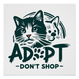 Pôster Adotar não comprar 1