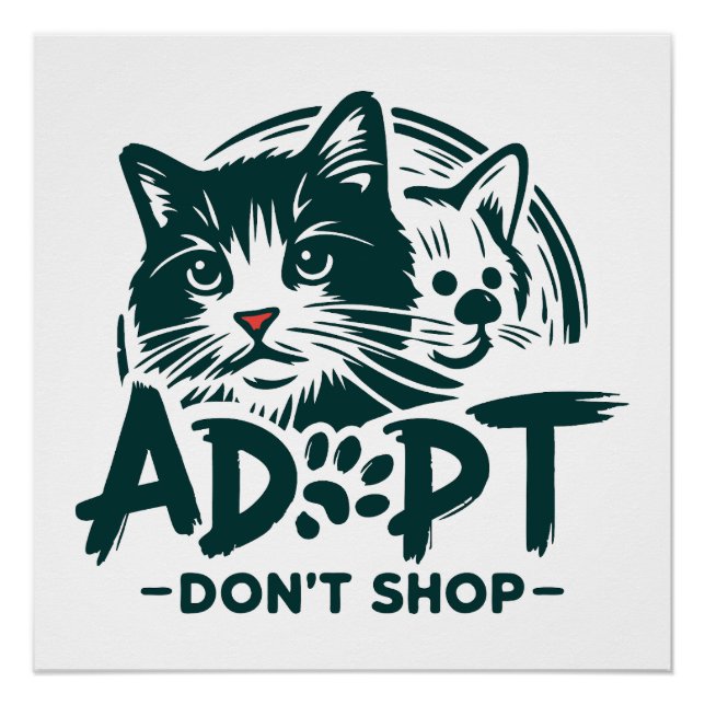 Pôster Adotar não comprar 1 (Frente)