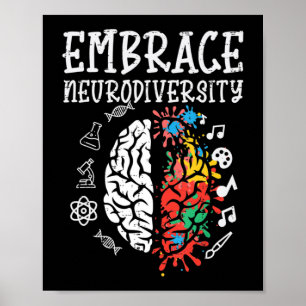 Poster Adotar Neurodiversidade Sensibilização para o Auti