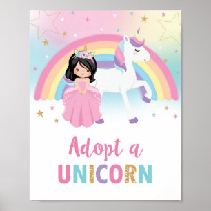 Poster Adotar um Sinal de Aniversário da Princesa do Unic