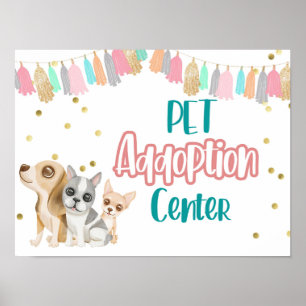 Poster Adote um cachorrinho, Pawty, festa de Puppy, parte
