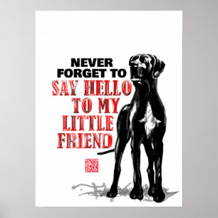 Poster Adote um Dogue Alemão