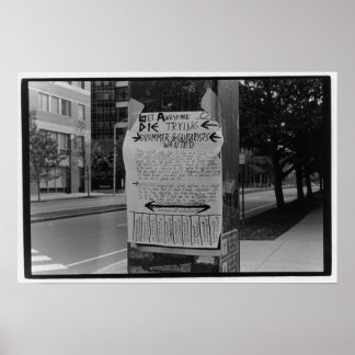 Pôster Adquira, Morra Tentando