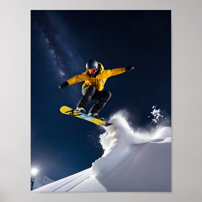 Poster Adrenalina sob as estrelas - Snowboard Extreme (Frente)