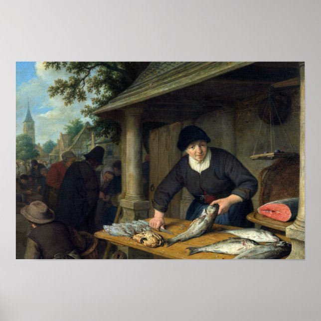 Poster Adriaen van Ostade - A Esposa do Fisco (Frente)