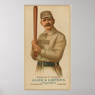 Poster Adrian C. Anson, meias do branco de Chicago