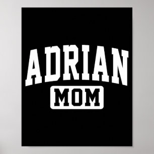 Poster Adrian faculdade mamãe vintage design em arco para
