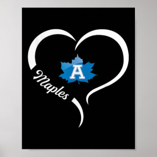 Poster Adrian Maples Logotipo Half Heart Slogan Hs