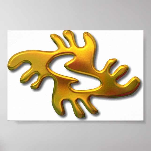 Poster Adrinkra-peace-gold (Frente)