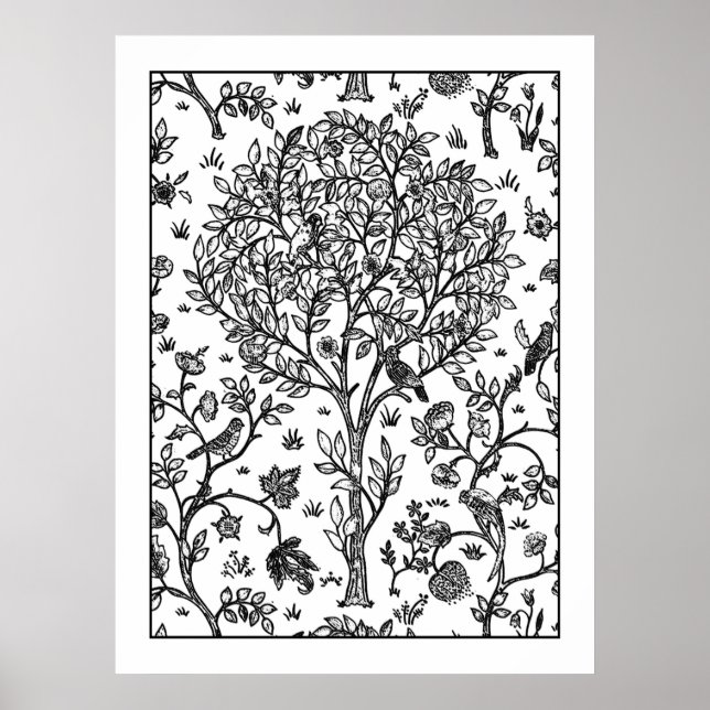 Poster Adulto William Morris Tree of Life (Frente)
