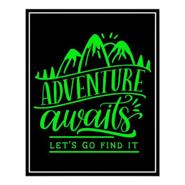 Pôster Adventure Aguarda Vamos Ir Encontrá-Lo (Frente)