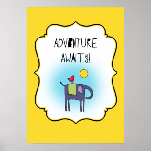 Pôster Adventure Aguarda Whimsical