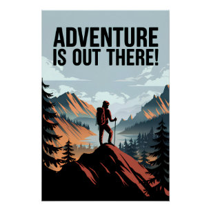 Pôster Adventure está lá fora