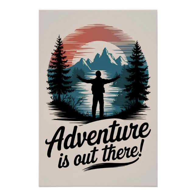Pôster Adventure está lá fora (Frente)