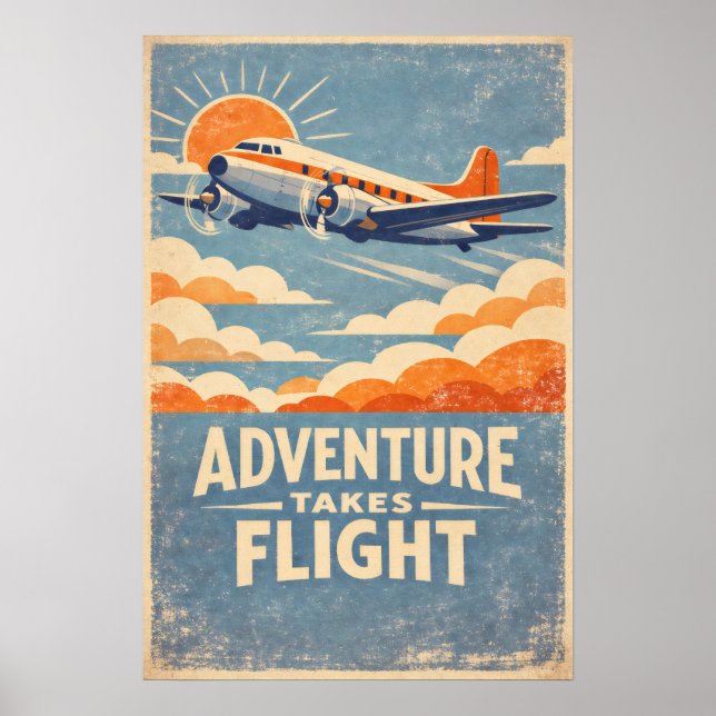 Poster Adventure Takes Flight (Frente)