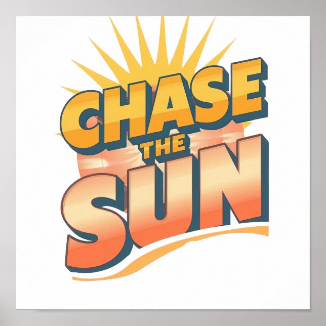 Poster Adventurous Travel and Sunshine Slogan (Frente)