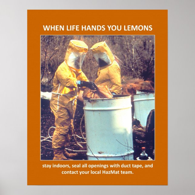 Pôster Advertência de Segurança para Riscos Biológicos En (Frente)