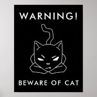 Advertência Engraçado | Cuidado com o gato zangado