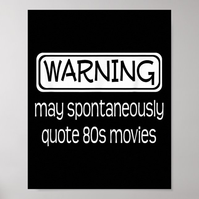 Poster Advertência Pode Citar Espontaneamente Filmes Da D (Frente)