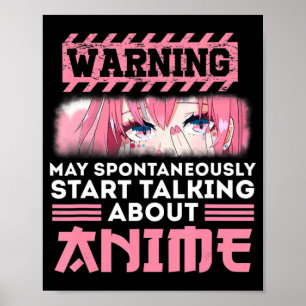 Poster Advertência Pode Começar A Falar Sobre Anim Espont
