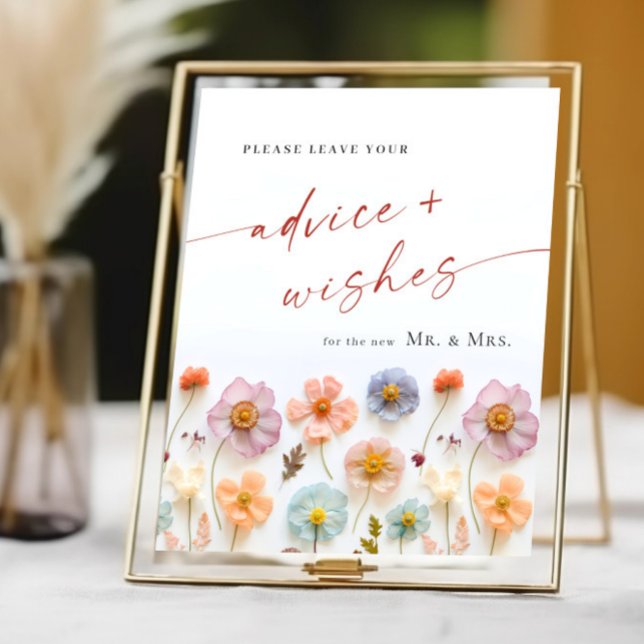 Poster Advertências e desejos sobre flores silvestres boê (Criador carregado)